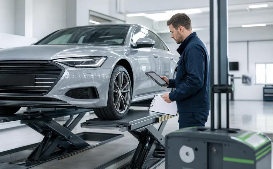 Professionelle Fahrzeuginspektion ueber Autos Central Partner in der Schweiz